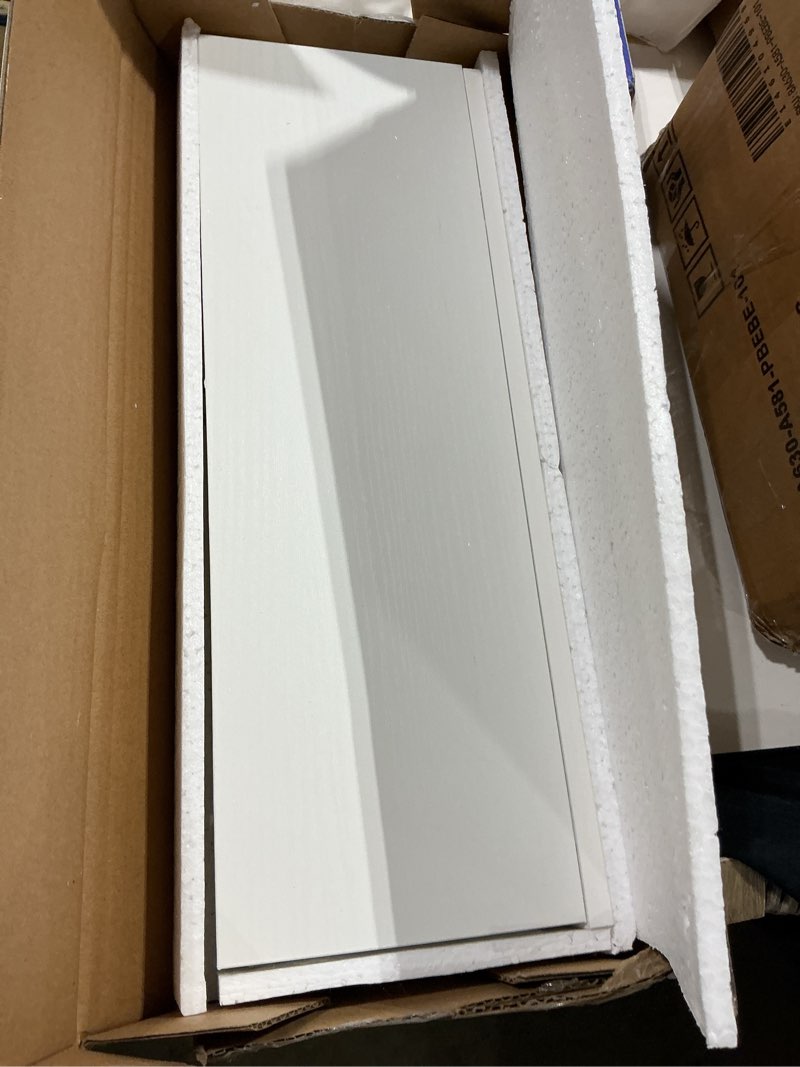 Condition photo showing Good Condition for 16 inch white floating picture ledge shelves 2-pack, wall mounted display shelves with lip for nursery, kids room, bedroom & living room, for photos, books & wall décor white 16"