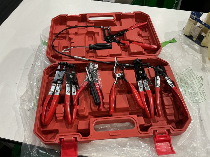 Condition photo showing As Is for 9pcs hose clamp pliers set, hose clamp removal tool for automotive, flexible removing clamps pliers automotive for coolant radiator heater and water hose