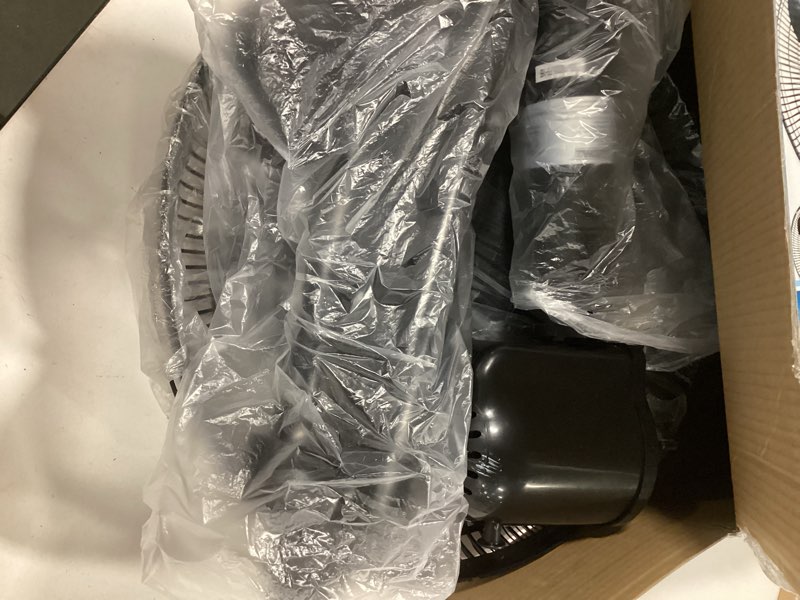 Condition photo showing Good Condition for EZ-CHILL 16” Oscillating Pedestal Fan, 3-speed Options, 90-Degree Oscillating Head, Adjustable Height and Tilt, Powerful Air Flow, Black, MTFS-16B-BLK