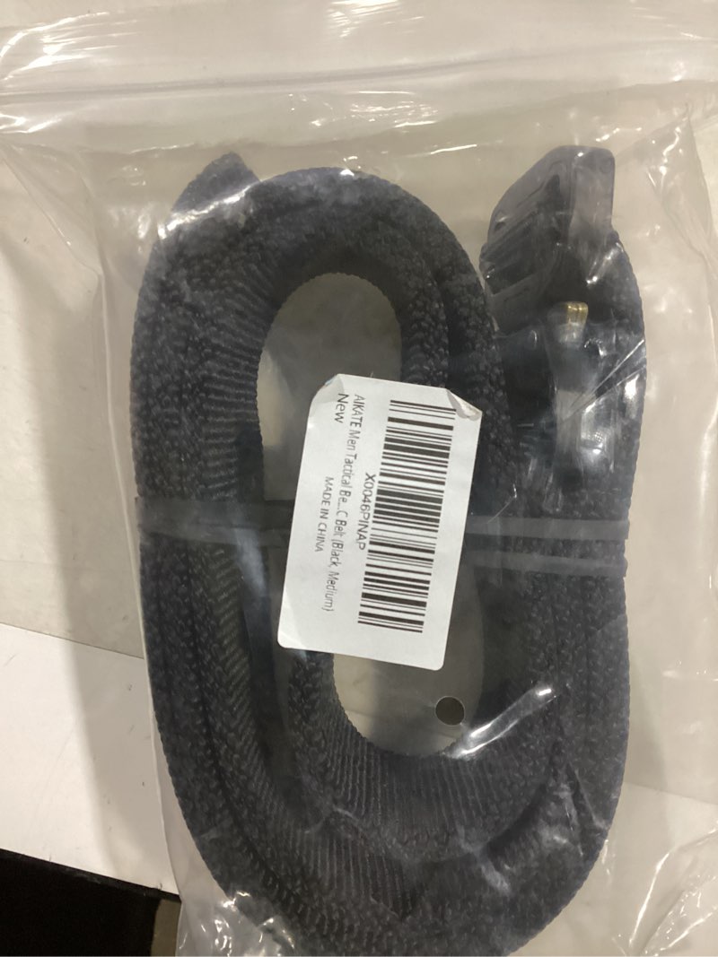 Condition photo showing New/Like New for AIKATE Men's Tactical Belt, Heavy Duty 1.5' Nylon Battle Belt with Quick Release Aluminium Buckle, Black, S-XL Black Medium