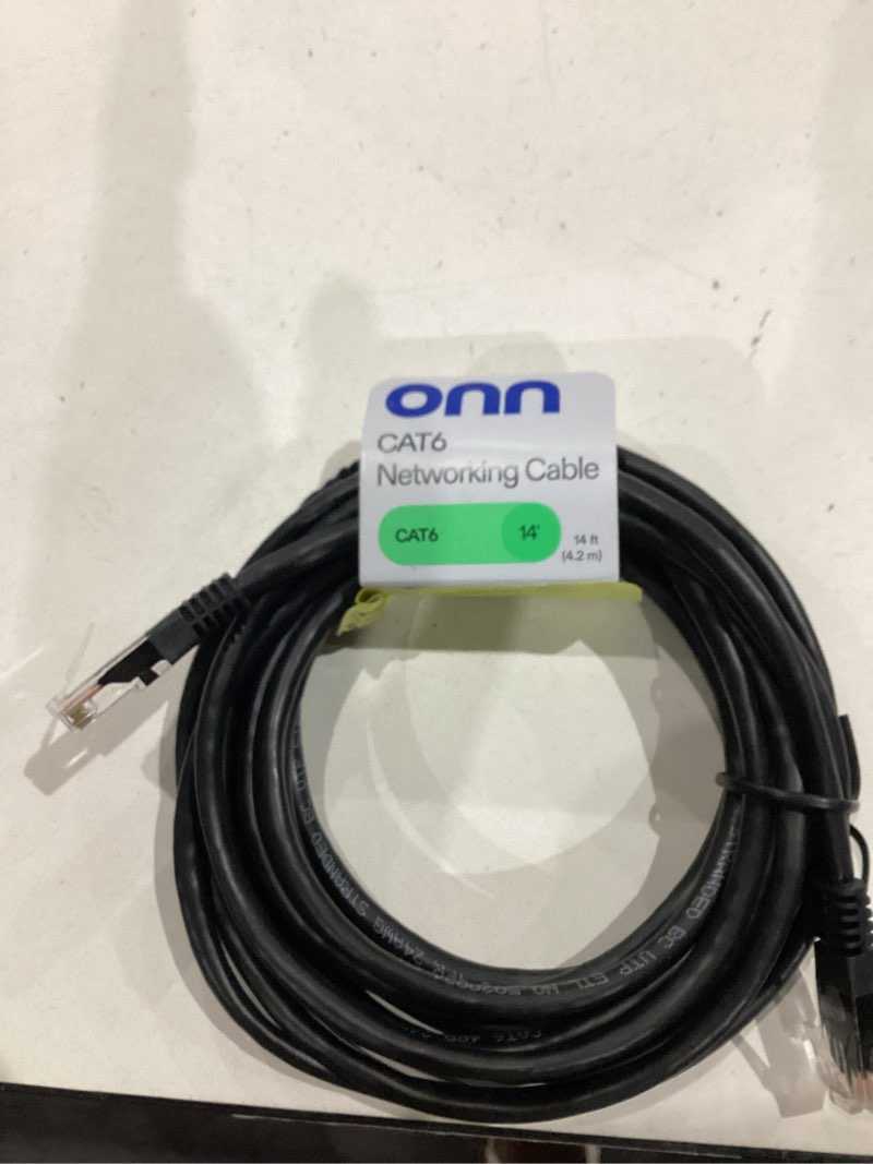 Condition photo showing Good Condition for onn 14' cat6 networking cable, black