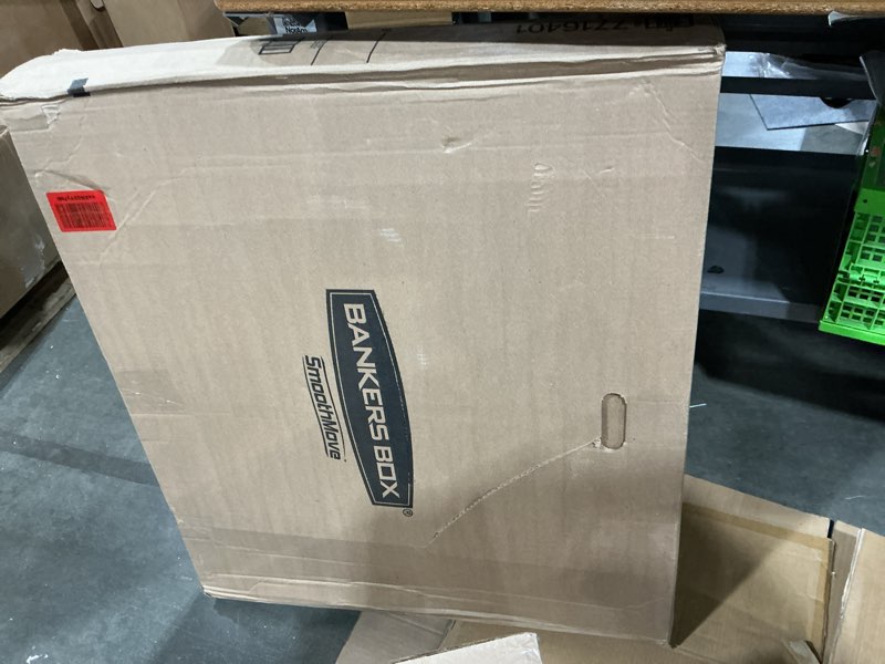 Condition photo showing Good Condition for smoothmove classic moving and storage boxes  assorted sizes  half slotted container (hsc)  brown kraft/blue  12/carton