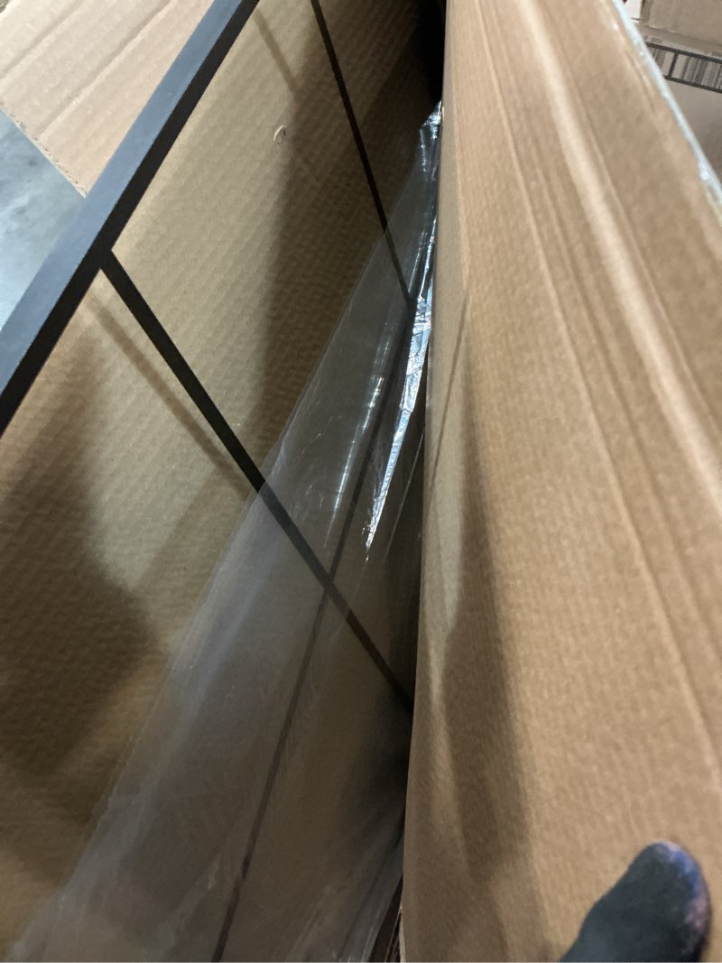 Condition photo showing Good Condition for lawada window pane wall mirror, 36"x24" wall mounted window mirror for living room, bedroom, entryway, dining room, home wall decor black 36"l x 24"w