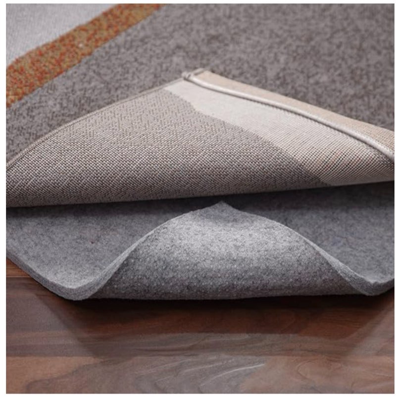 non slip rug pad gripper - 8x10 feet 1/4” extra thick felt under rug for area rugs and hardwood floo