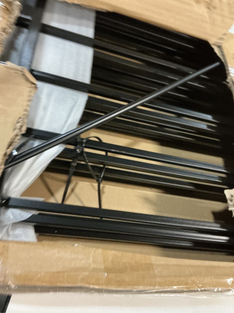 Condition photo showing Good Condition for metal garden fence with gate 30 in h x 10 ft l, 1 gate + 4 panels border fence panels animal barrier for dogs, no dig garden fencing for yard patio flower bed lawn outdoor, black 30?h x 10ft (1gate+4panels)