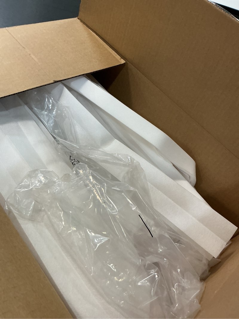 Condition photo showing As Is for 2 Pcs 48 x 110 Inches Temporary Blinds No Tools Cut to Size Fabric Paper Shades Adhesive Privacy Blinds for French Door Sliding Door Window Light Filtering Pleated Shades (White) 48 x 110 inches 