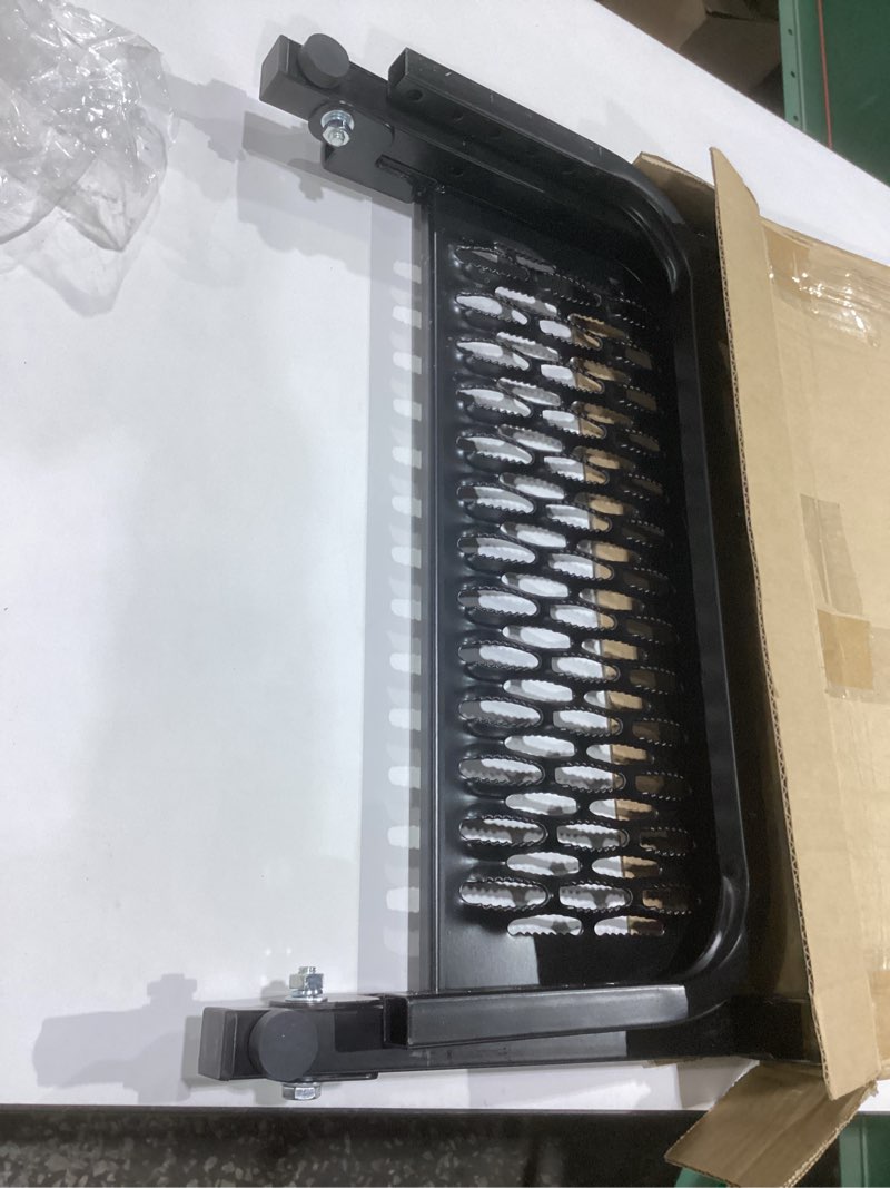 Condition photo showing New/Like New for Folding Heavy Duty Tire Step for Truck, SUV and RV Adjustable Tire Mounted Step Fit Most Tire from 10.2” to 14.4”, Rated up to 300 Lbs, Shark Jaw Shape Non-Slip Design, Black Type2 Black