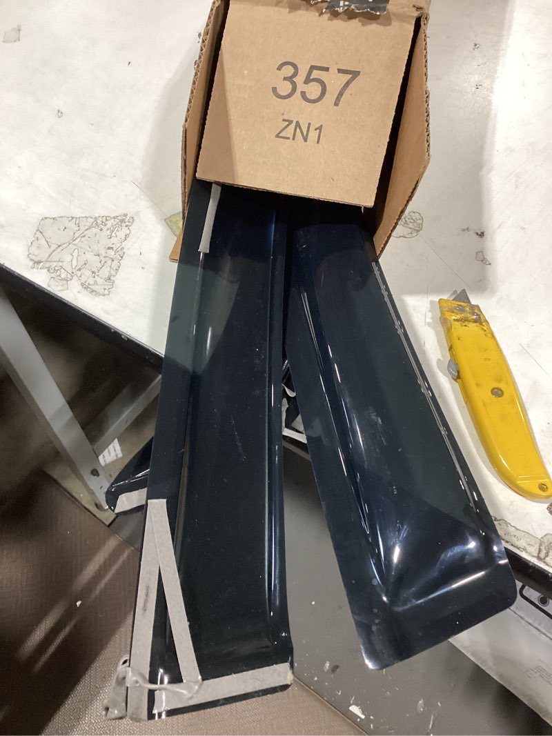 Condition photo showing As Is for similar product ikon motorsports, window visor compatible with 2007-2016 gmc acadia & 2017-2020 acadia limited & 2007-2010 saturn outlook, acrylic smoke tinted 4pc side air deflector rain shade guard not like description similiar