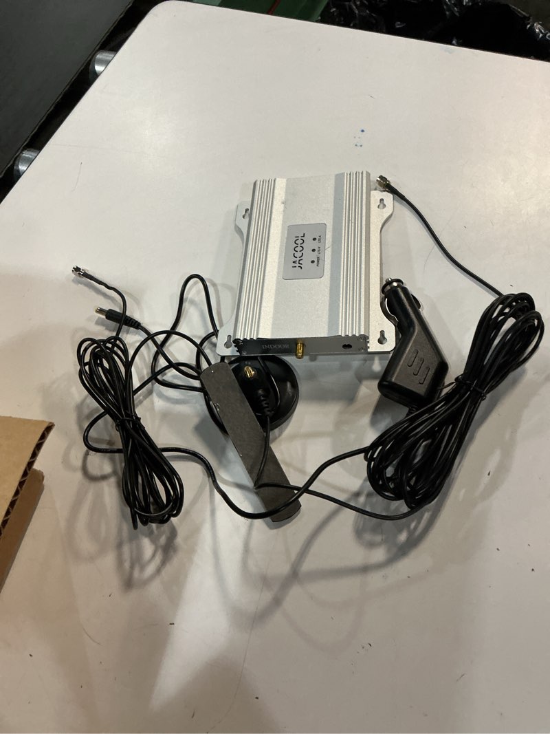 Condition photo showing As Is for cell phone signal booster for car, truck & suv – boost 5g & 4g lte band 12/13/17 for verizon, at&t & t-mobile, fcc certified mobile cellular repeater for vehicles beige