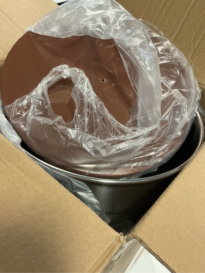 Condition photo showing Good Condition for 35 Lbs Stainless Steel Dog Food Storage Container with Airtight Lid & Ceramic Bone Handle, Large Metal Dog Food Bin for Dogs & Cats, Keep Fresh, Easy to Clean