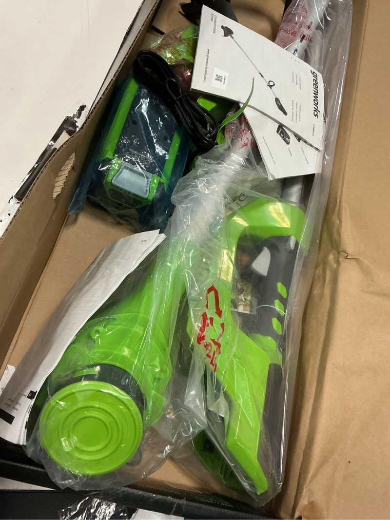 Condition photo showing Good Condition for Greenworks 40V 12" Cordless String Trimmer, 0.065" Dual Line with Auto Feed, Variable Speed, Lightweight Weed Eater, 3-Year Warranty 40V 2Ah Battery