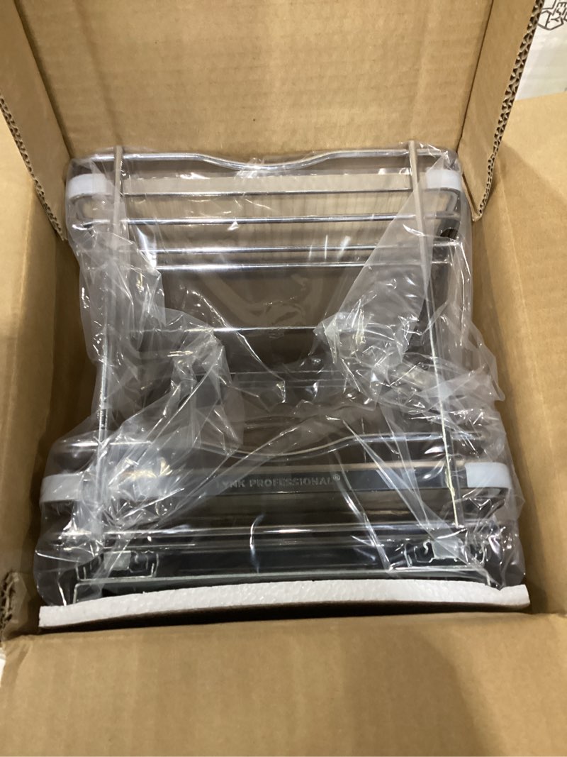 Condition photo showing New/Like New for lynk professional® élite™ pull out spice rack organizer for cabinet - lifetime limited warranty - slide out rack, 8-1/4 inch wide, wood and chrome sliding spice organizer shelf - double