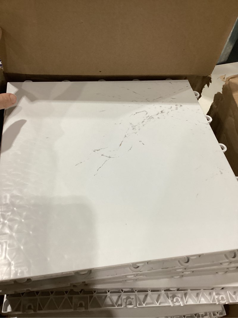 Condition photo showing As Is for Potent Skateable Synthetic Ice Hockey Tiles (10 pcs per Box, 21.6 SQFT) 1 Box (21.6 Sqft)
