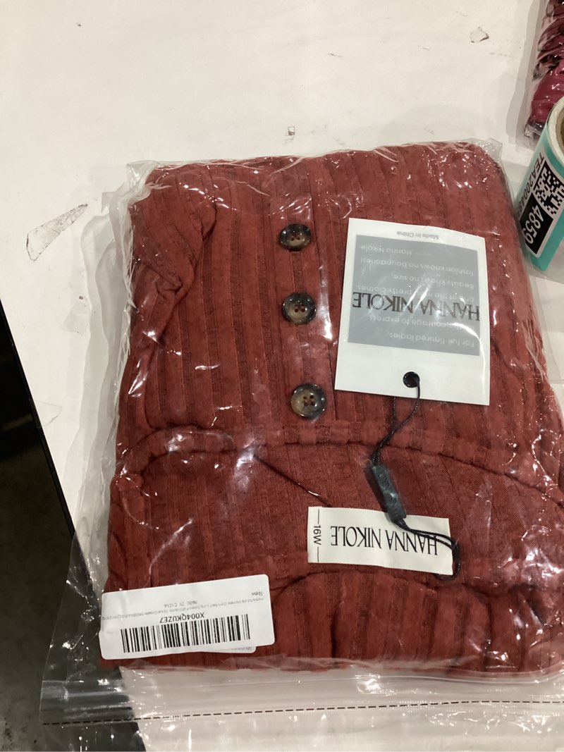 Womens Plus Szie Dress Crew Neck Long Sleeve Fall Dresses with Pockets for Daily Life Red 16 Plus