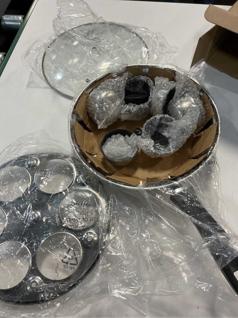 Condition photo showing Good Condition for marskitop egg poacher, poached eggs cooker, stainless steel egg poaching pan food grade safe pfoa free 6 cup egg poacher