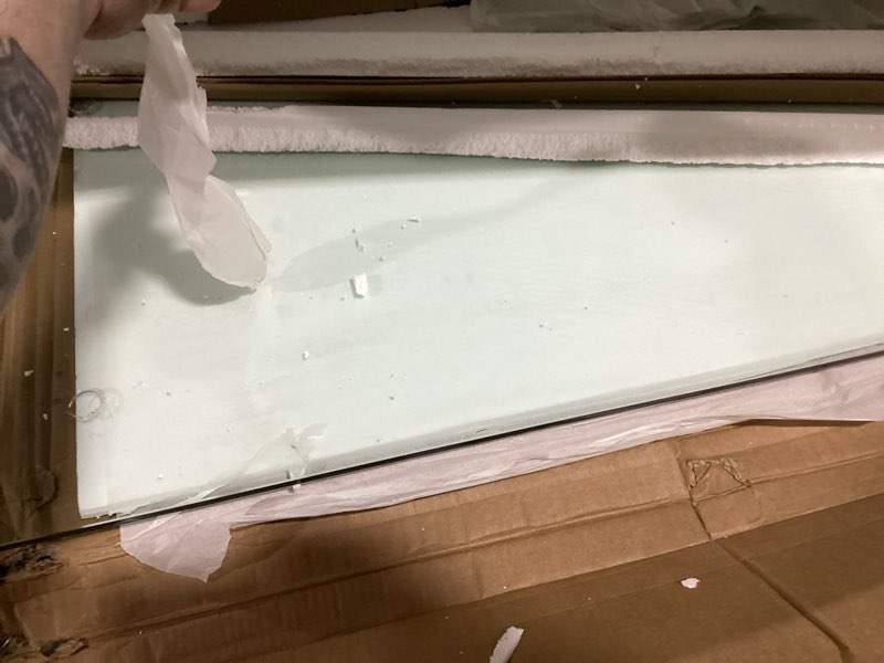 landical 24" x 48" rectangle clear tempered glass table top 1/2" thick eased corners clear tempered top patio table replacement with 10 anti slip pads for kitchen coffee dining table 24" x 48" x 1/2"