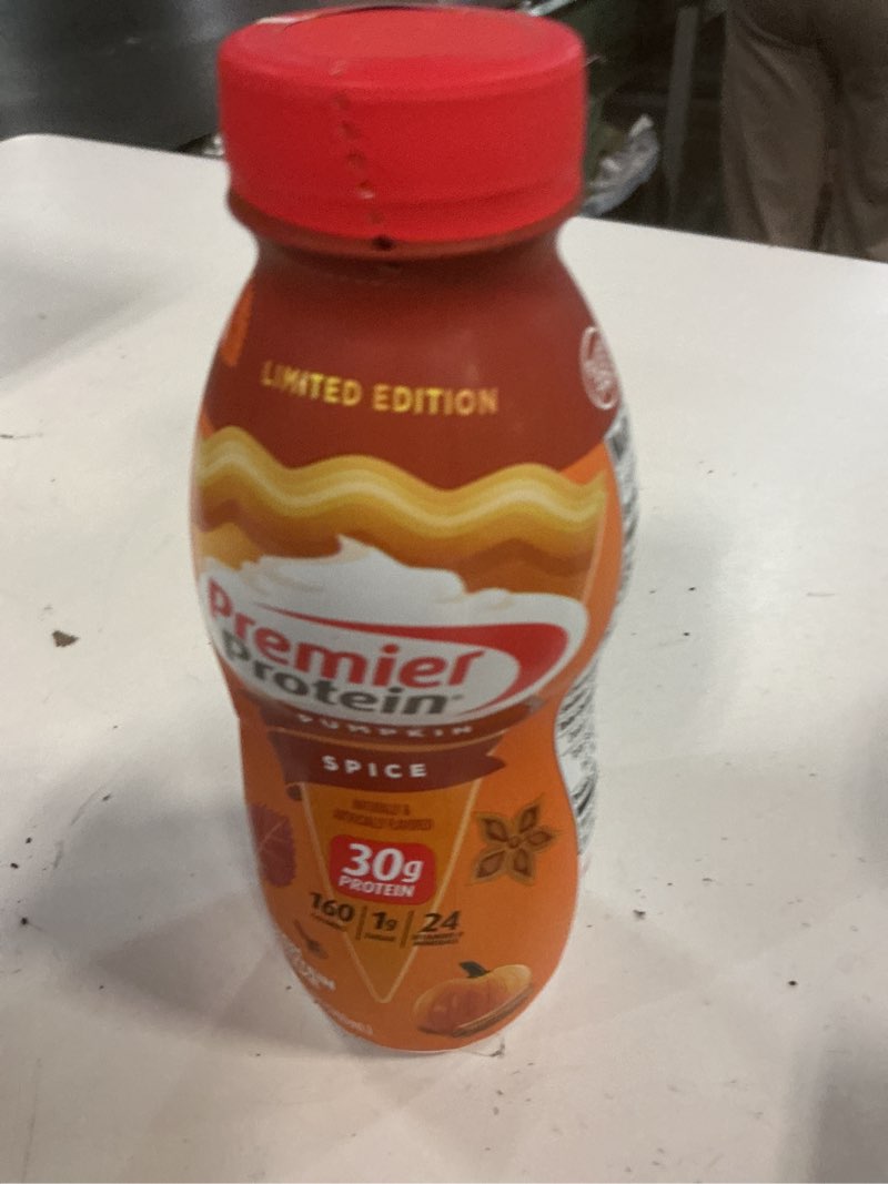 Condition photo showing New/Like New for (BBD 30/08/25). Premier Protein Shake Limited Edition Pumpkin Spice 30g 1g Sugar 24 Vitamins Minerals Nutrients to Support Immune Health 11.5 fl oz 12 pack 