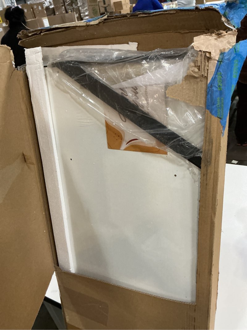 Condition photo showing New/Like New for Dreamland Floating Shelves for Wall, 12 Inch Deep Floating Shelves Set of 2, 55W x 12D Large Wall Shelf with Sturdy Metal Brackets for Living Room, Bathroom, Bedroom and Kitchen, White White 55"W x 12"D x 6"H