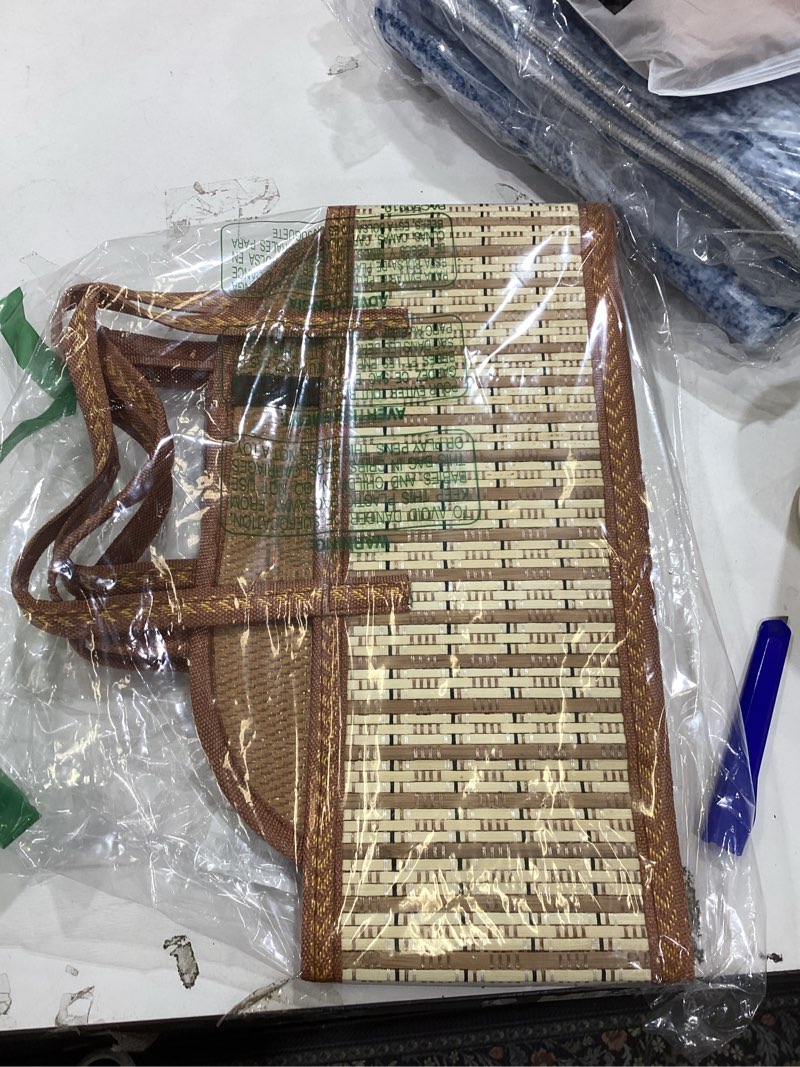 Condition photo showing Good Condition for Orchidleaf 2 Set Baskets for Gifts Empty, Gift Empty Bamboo Basket Large, Foldable Woven Gift Basket with Handle for Baby Baptisms, Mother's Day, Christmas, Housewarming