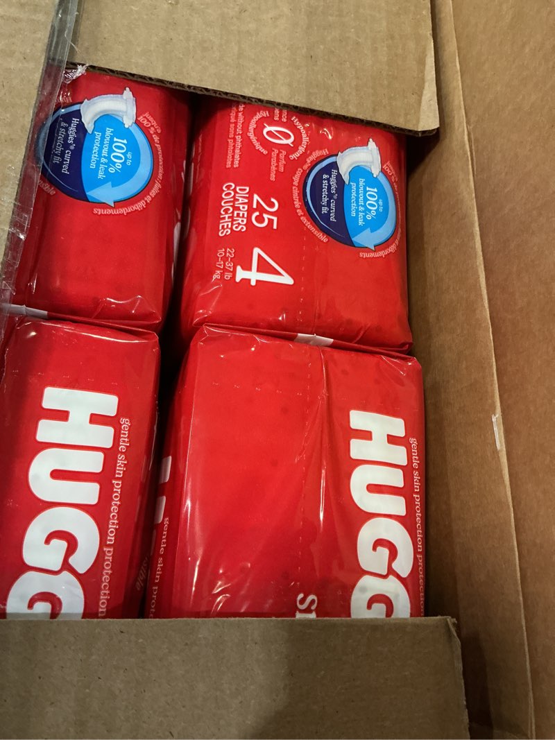 Condition photo showing New/Like New for huggies little snugglers disposable diapers - size 4 - 150ct