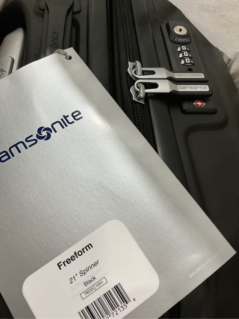 Condition photo showing Good Condition for samsonite freeform hardside carry-on luggage with spinner wheels - hardshell suitcase - tsa, airline-approved - expandable hard shell, smooth rolling wheels for lightweight travel – black carry-on spinner black