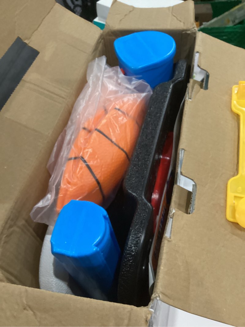 Condition photo showing As Is for Toddler Basketball Hoop for Kids 1-3, Mini Adjustable Basketball Hoops Indoor with Balls Outdoor Pool Basketball Goal Sports Play Toys for 1 2 3 year old Baby Boys Girls First Birthday Gifts Age 1-2-3