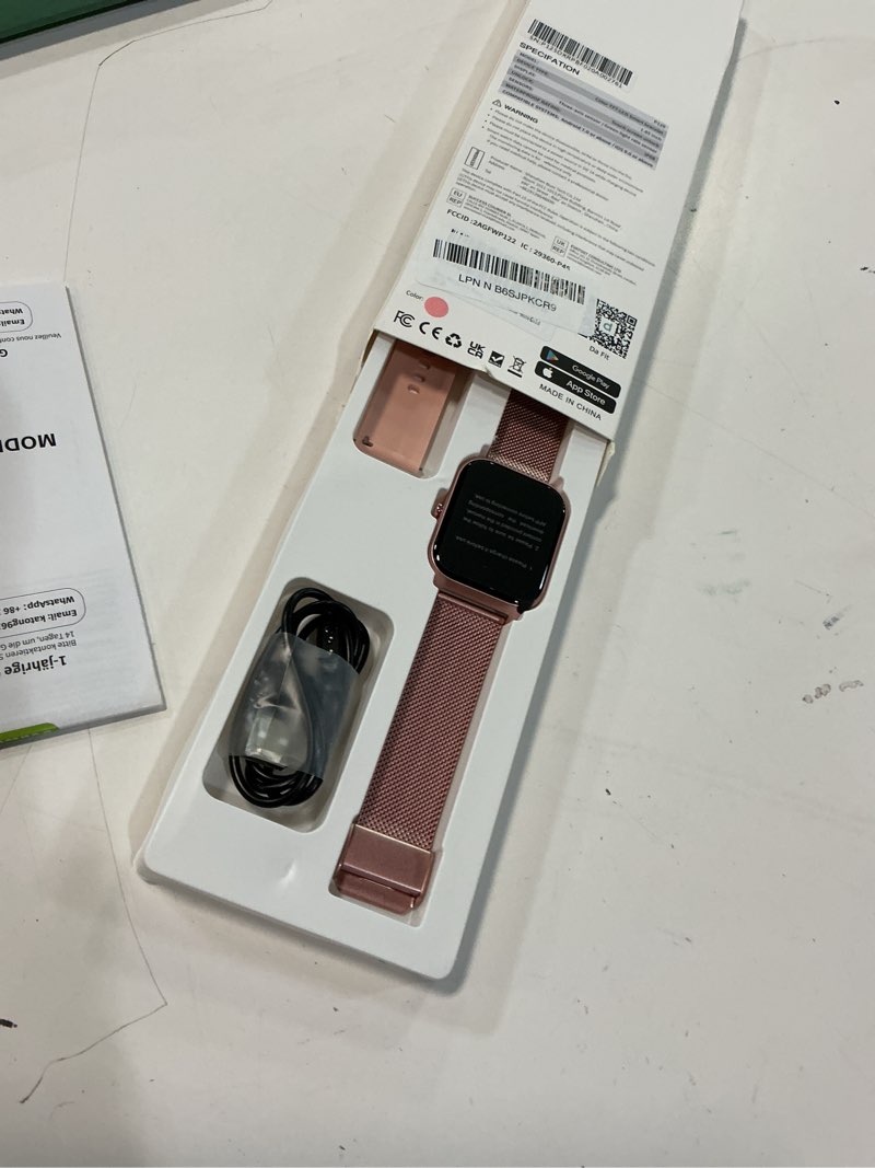 Condition photo showing Good Condition for cascho smart watch for women (2 bands), bluetooth call smartwatch with ai voice,1.85" hd fitness watch,heart rate/spo2/steps/sleep monitor,120+ sports modes,smart watches for android ios-rose gold rose gold 1