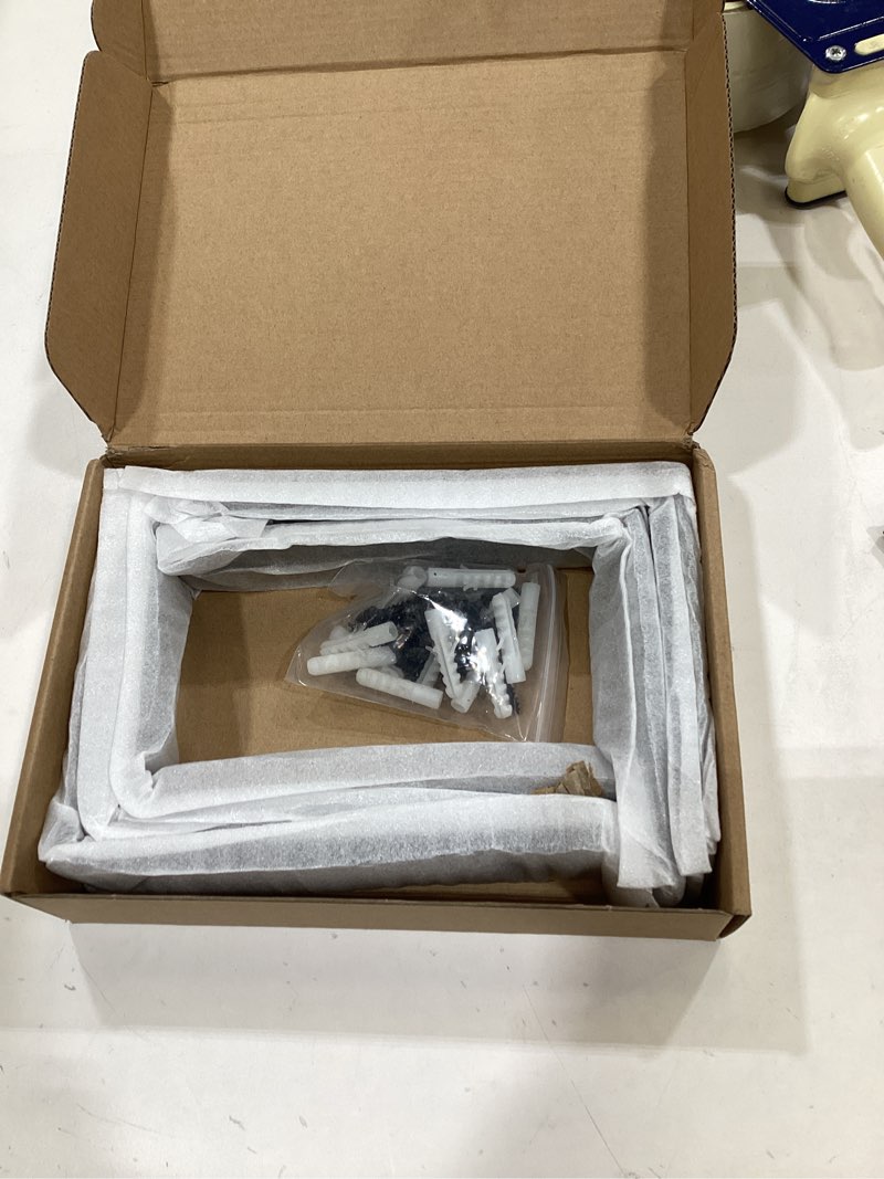 Condition photo showing New/Like New for Heavy Duty Shelf Brackets 8 Inch (6 Pack), Rustic L Floating Shelf Brackets, Wall Shelf Bracket for DIY Decorative with Mounting Hardware L 8" x H 6" x W1.5" Black 6 Pack