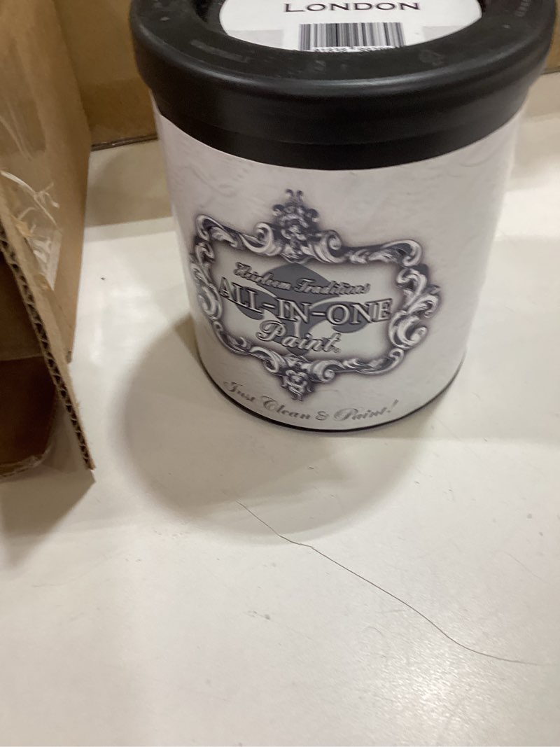 Condition photo showing Good Condition for all-in-one paint by heirloom traditions, london (muted green), quart - durable cabinet and furniture paint. built in primer and top coat, no sanding needed. includes our 30 featured color card. 32 fl oz (pack of 1) london