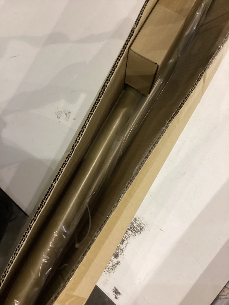 Condition photo showing New/Like New for Curved Shower Curtain Rod, TOPROD Round Shower Curtain Rod 48 to 72 Inches Adjustable, Rounded Bowed Stainless Steel Shower Rods for Bathroom, Bathtub, More Shower Space, Gold, Need to Drill