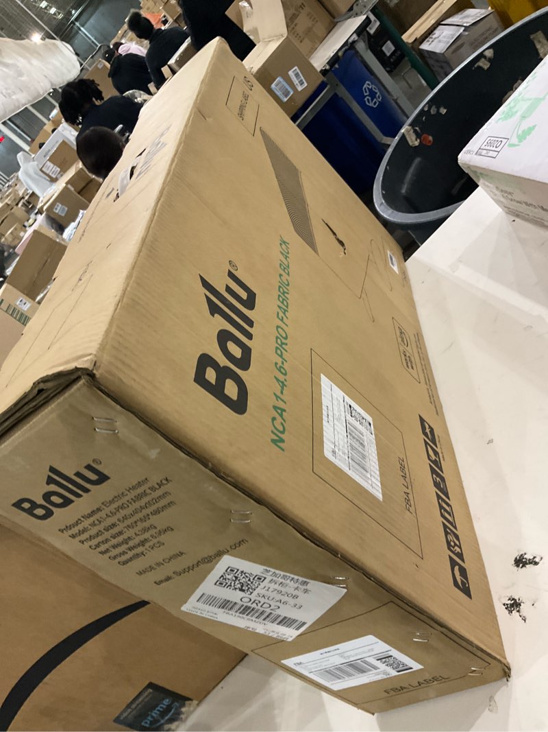 Condition photo showing As Is for Ballu Convection Panel Space Heater for Large Room,Smart Quiet Heater with Programmable Thermostat,WiFi App Control,Inverter Energy Efficient for Indoor Use,Works with Alexa,Black Fabric Black