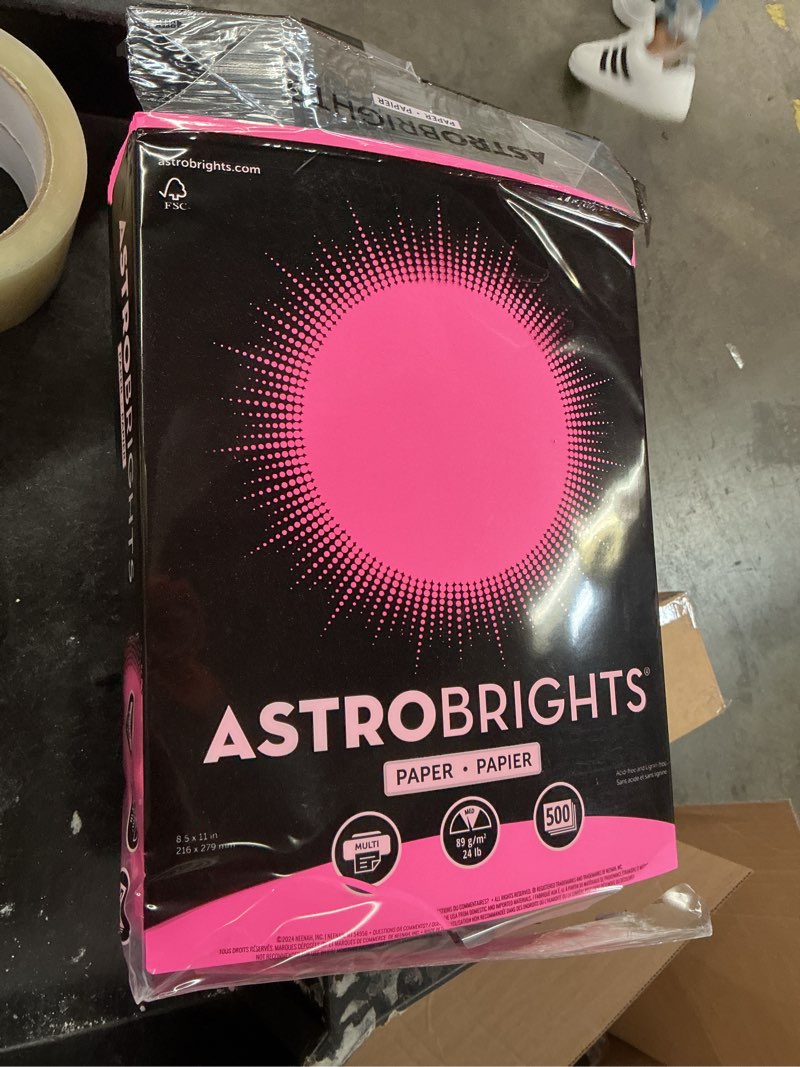 Condition photo showing Good Condition for astrobrights premium copy paper, 8-1/2 x 11 inches, 24 lbs, pulsar pink, 500 sheets