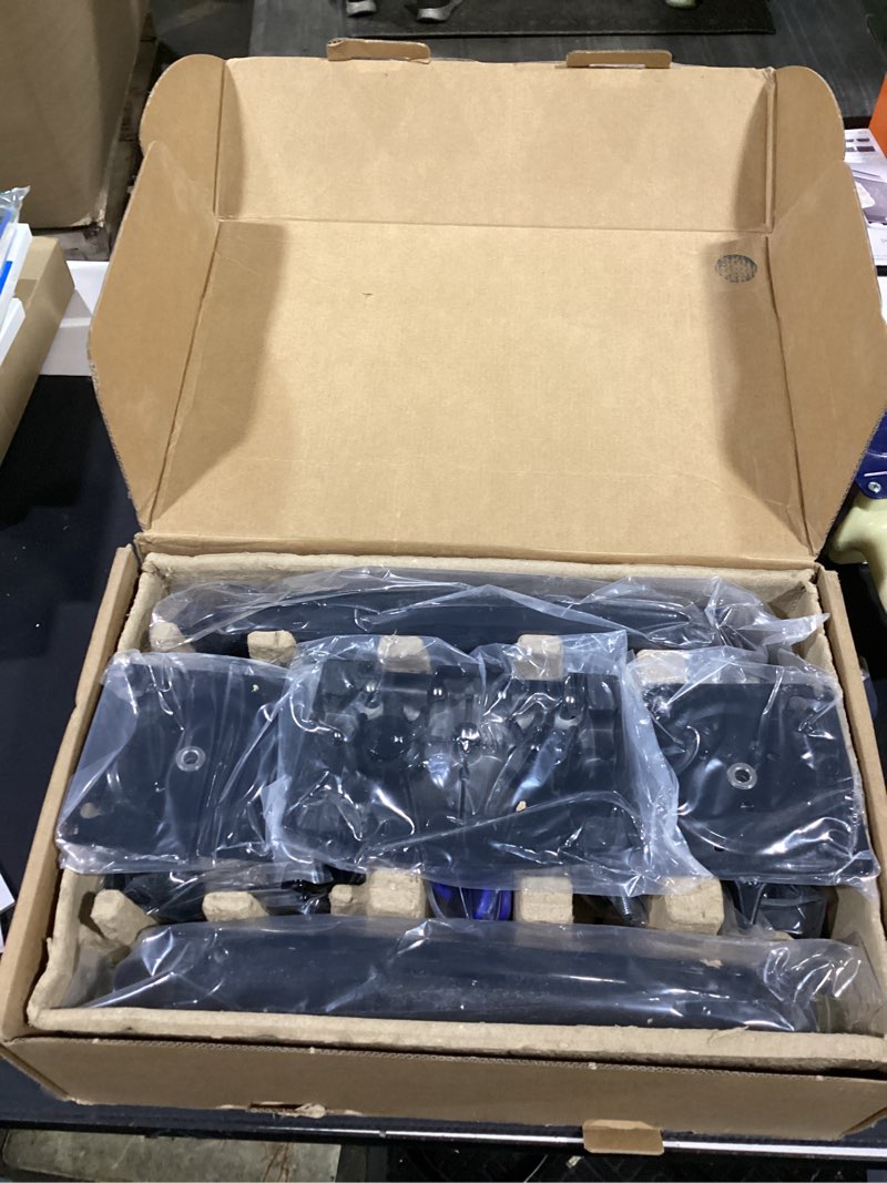 Condition photo showing New/Like New for HUANUO NITROGLIDE™ Dual Monitor Stand for 13?–40?, Premium Dual Monitor Mount with USB, Height Adjustable Monitor Stand for 2 Monitors, VESA Mount with Clamp/Grommet Base, Holds 26.4lbs per Arm, HNDS7 13-40 Inch