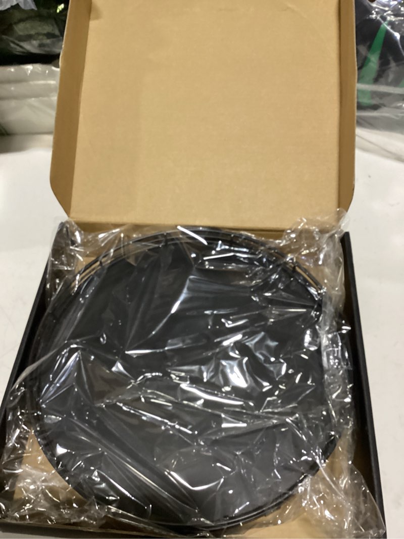 Condition photo showing New/Like New for 10" Oak Wood Lazy Susan Turntable Organizer, Lazy Susan for Cabinet Dining Table Pantry Kitchen Countertop Spice Bathroom Vanity Tray for Counter Dresser Sink Soap Holder Coffee Table Bar Decor Black Black 10