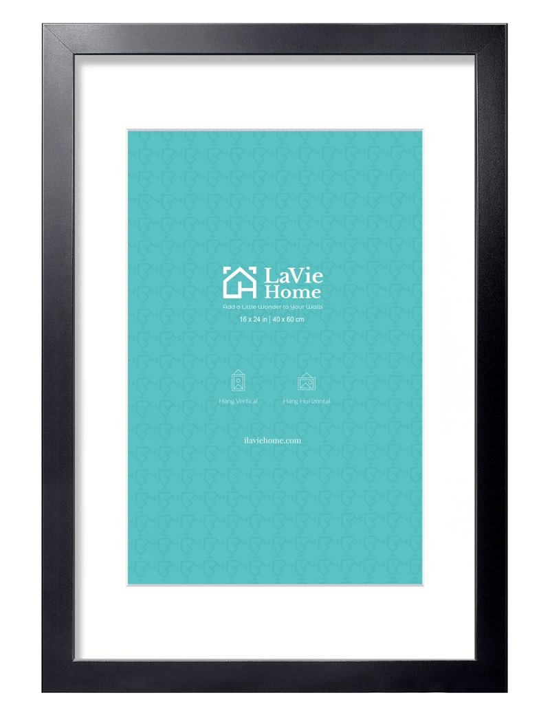 lavie home 16x24 black picture frames  1 pack  l315-blk-16x24-10-7858