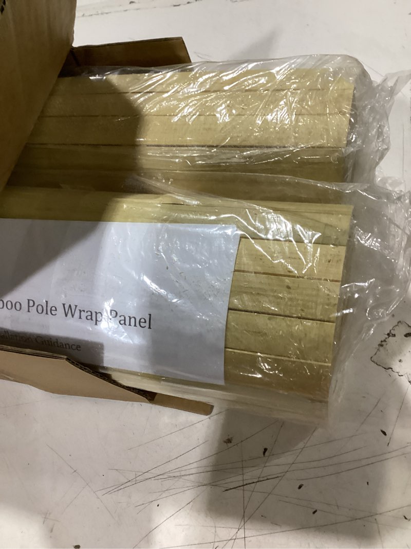 Condition photo showing Good Condition for art3d natural bamboo wall panel for interior wall decor, renewable pole wrap wainscoting paneling for wall ceiling furniture cabinet office, 12 x 96 inch, 2-pack - natural 2-12" x 96" natural