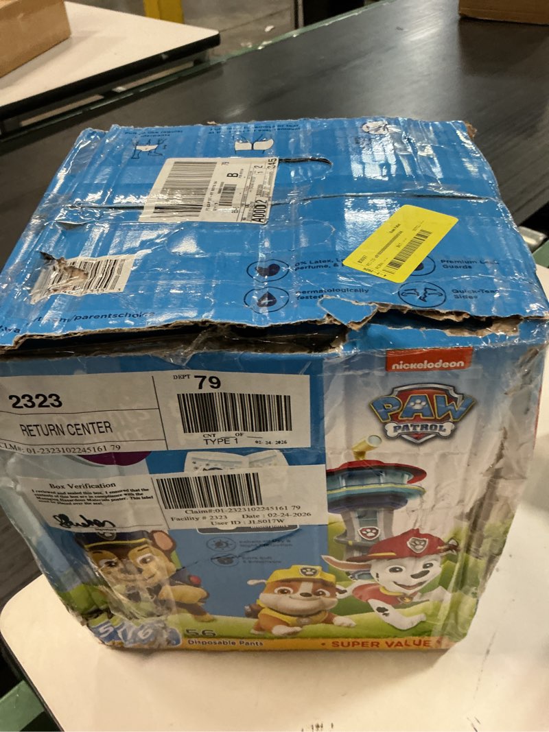 Condition photo showing New/Like New for parent's choice paw patrol training pants for boys, 5t/6t, 56 count (select for more options)