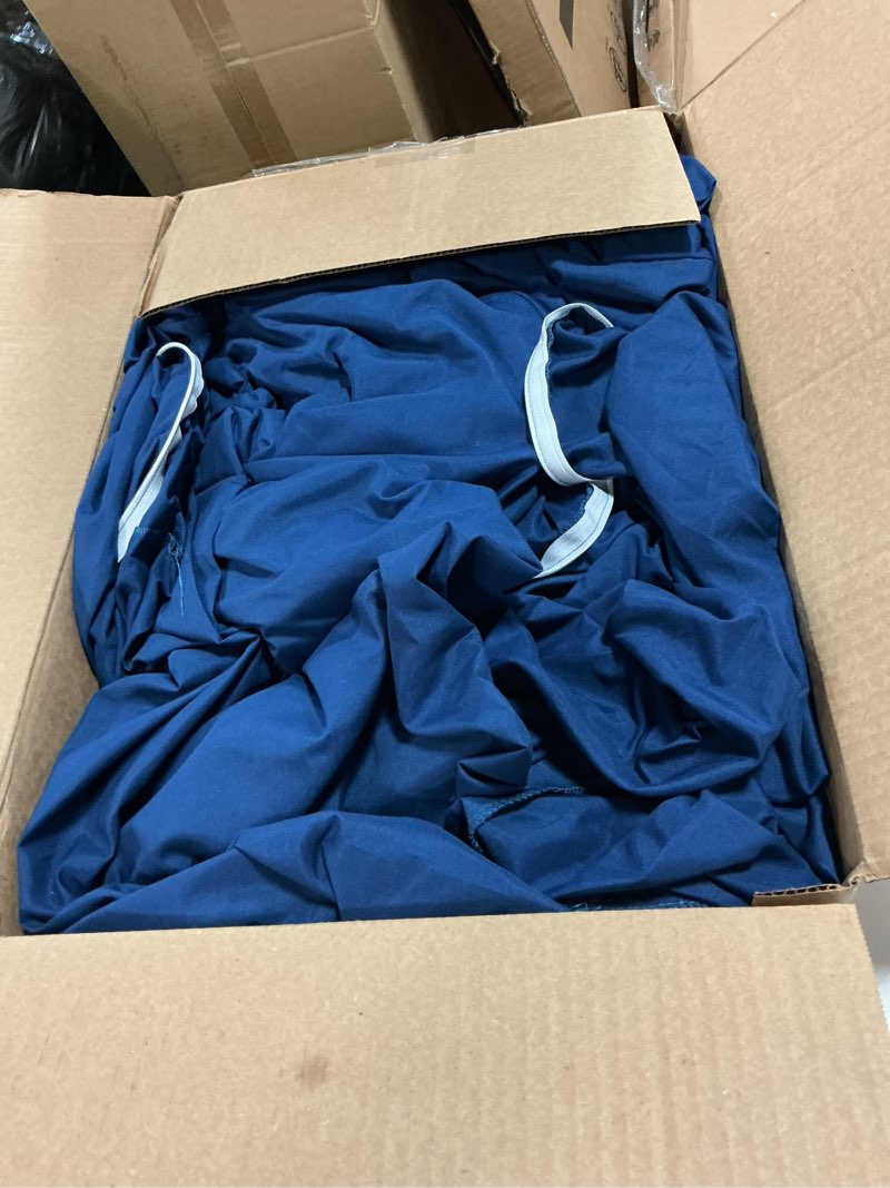 Condition photo showing As Is for SiinvdaBZX Zipper Fitted Sheet King Only, Ultra-Soft Microfiber Zippered Mattress Cover Protector Bed Bottom Sheet Cover for 12-16 Inch Deep Mattress, Navy Blue King, Fit 12"-16" Navy Blue