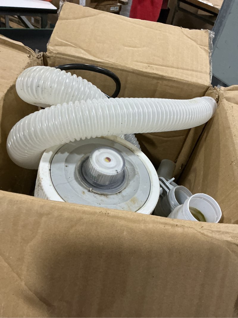 Condition photo showing As Is for intex c1000 cartridge filter pump for agp: 1000 gph pump flow rate - cartridge gauge indicator - hydroaeration technology - includes type a filter cartridge - turnover rate/system flow 750 gph 1,000 gallons per hour white