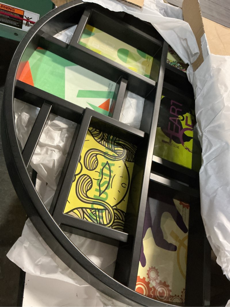 Condition photo showing Good Condition for Umbra Luna Collage Picture Frame Holds Nine 4x6 Photos, Large 22-Inch Diameter, Black