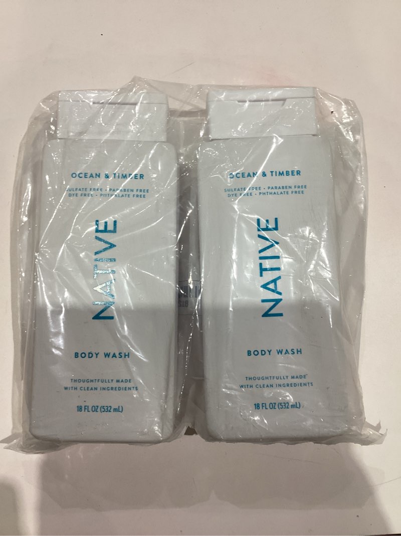 Condition photo showing New/Like New for Native Body Wash Contains Naturally Derived Ingredients | For Women & Men, Sulfate, Paraben, & Dye Free Leaving Skin Soft and Hydrating | Cashmere & Rain 18 oz - 2 Pk Cashmere & Rain 18 Fl Oz (Pack of 2)