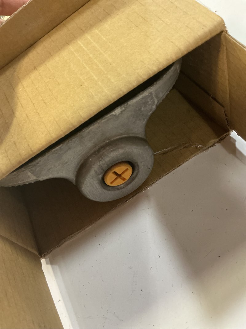 Condition photo showing As Is for eden 96216 heavy duty turbo oscillating sprinkler, covers up to 4,900 sq. ft., 20 precision nozzles, aluminum base, flow and width control, adjustable range, quick connects, filters with triple nozzle switches