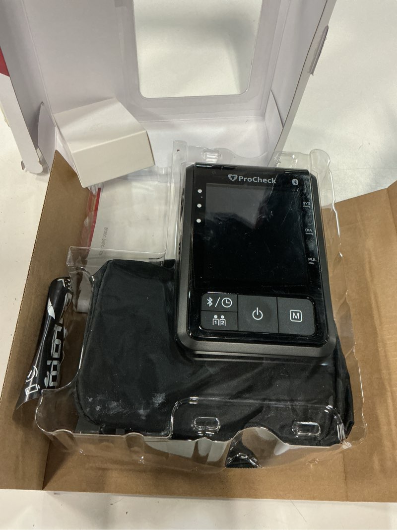Condition photo showing As Is for procheck bluetooth upper arm blood pressure monitor for 2 users, stores 198 total results