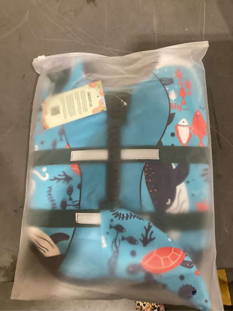 Condition photo showing New/Like New for asenku dog life jacket - pet safety vest for swimming & boating, shark life jacket with floatation, dog lifesavers swimsuits for small medium large dogs (ocean, s) small ocean