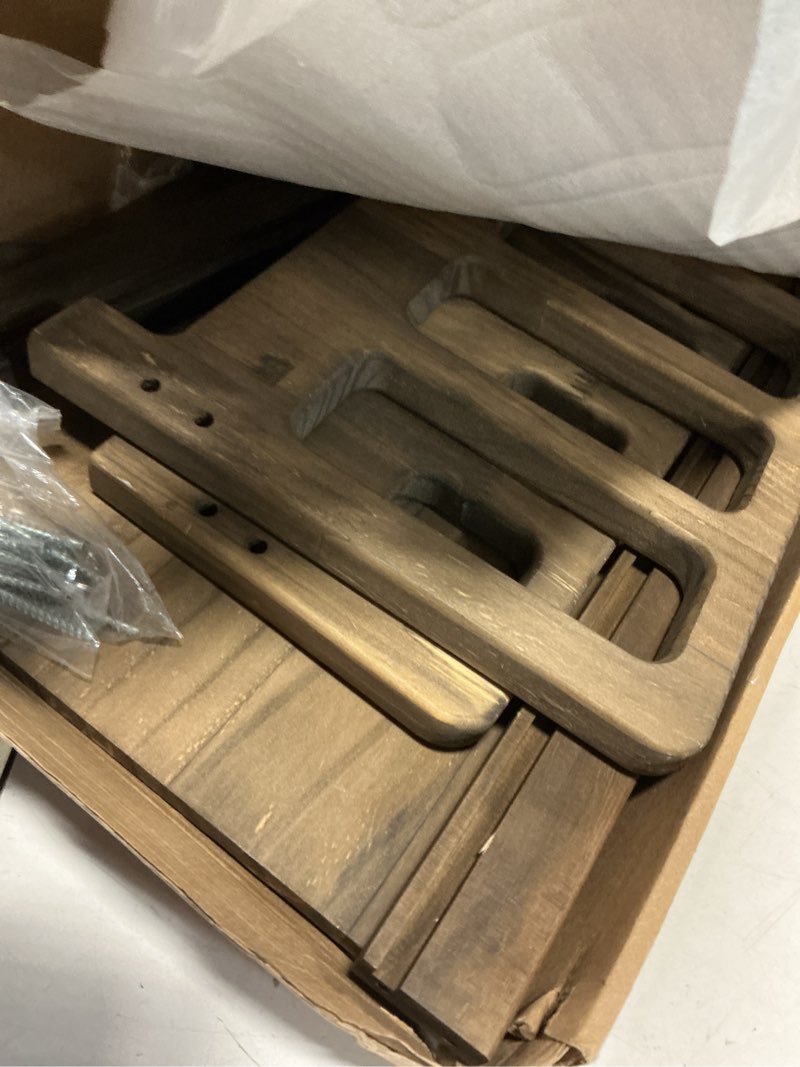 Condition photo showing Good Condition for Newborn Bed Prop Brown – Rustic Mini Wooden Bed for Baby Photography, Infant Photoshoot Posing Prop for Newborn Sessions Mini Bed Brown