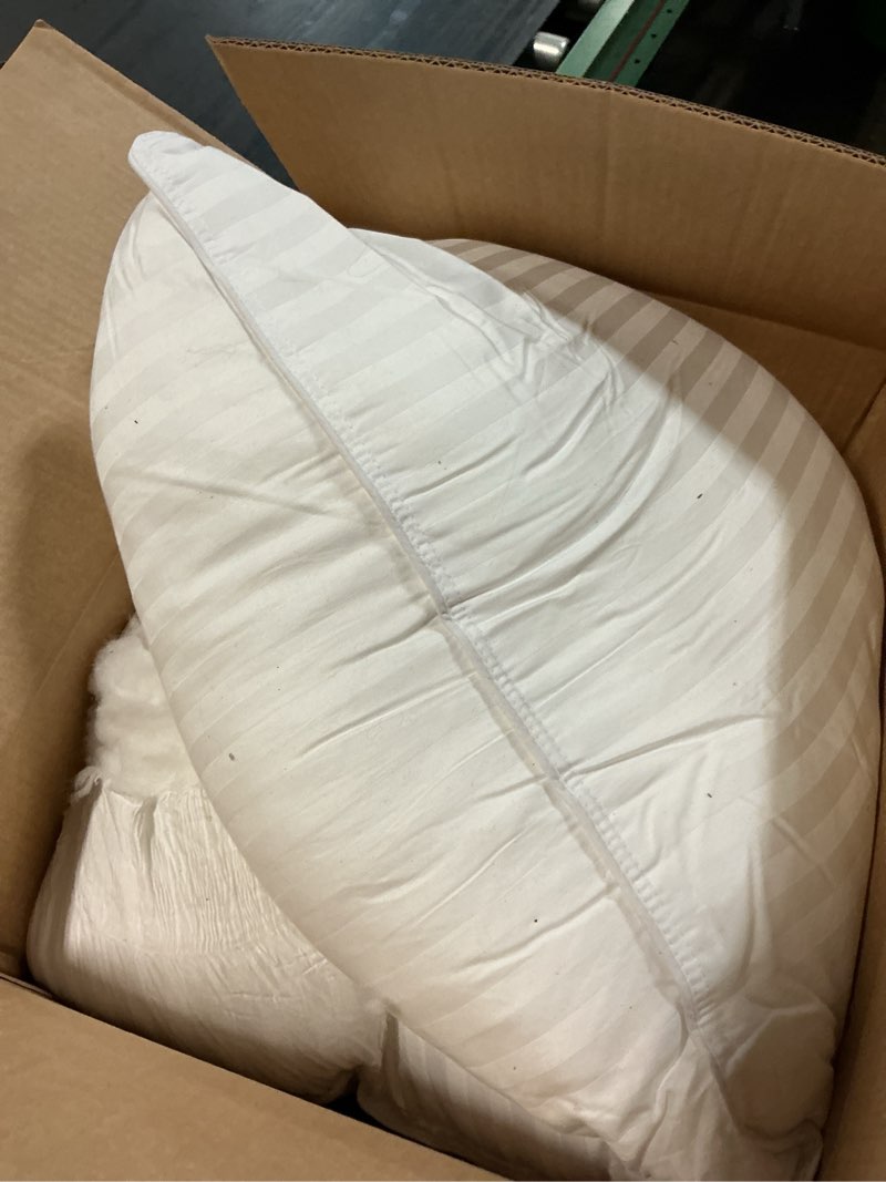 Condition photo showing New/Like New for beckham hotel collection bed pillows king size set of 2 | down alternative pillow for back, stomach or side sleepers king white