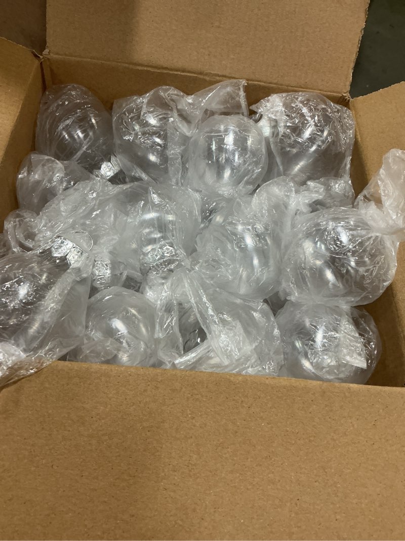 60 Pcs 2" Clear Plastic Christmas Fillable Balls with Lid and Rope,Round Removable Top Clear Ornamen