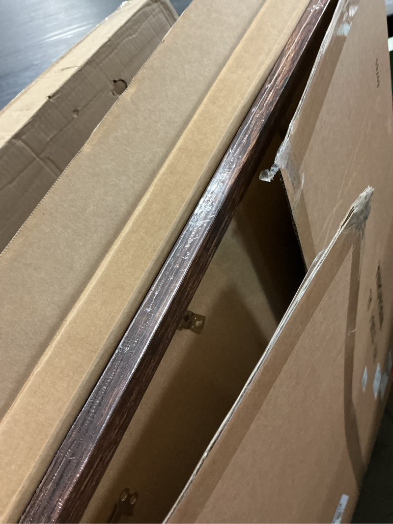Condition photo showing New/Like New for a plus max 27x40 picture frame black light weight wall mount | 27 x 40 inch black wood-grain engineered wood material frame for 27by40 rectangular photo poster - 1 pack/black/27x40