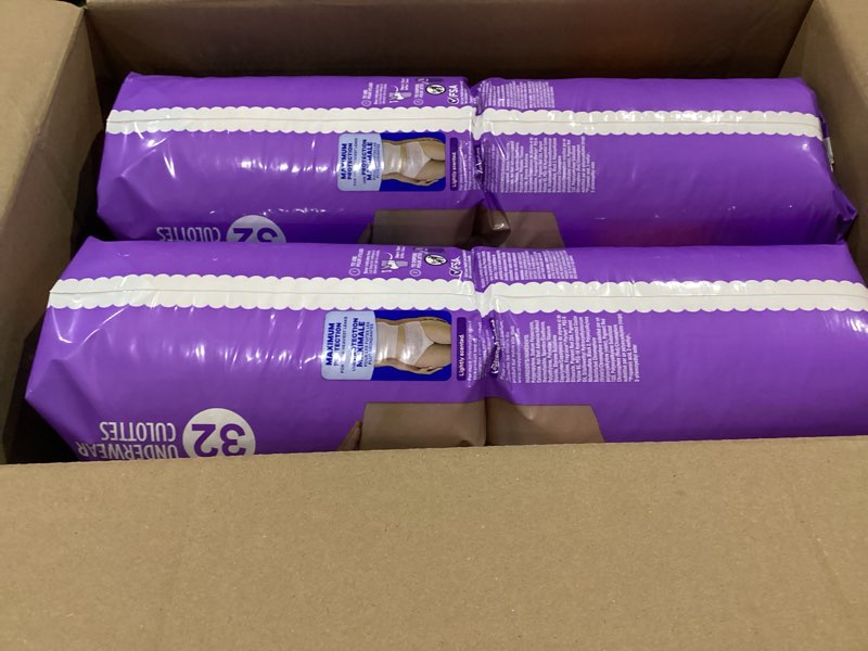 Condition photo showing New/Like New for Always Discreet Incontinence Underwear Women's - Maximum Protection - Extra Large - 64ct