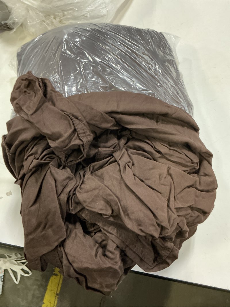 Condition photo showing As Is for quince bamboo deluxe bedding bundle, king, espresso